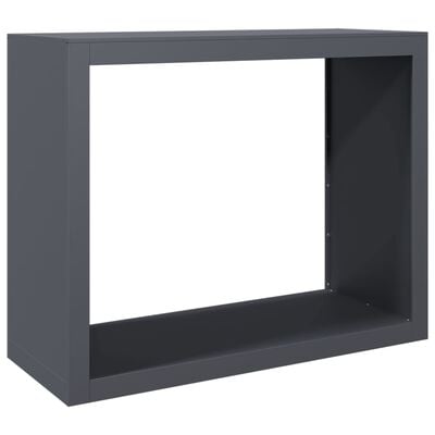 vidaXL Portant de bois de chauffage anthracite 100x40x80 cm acier