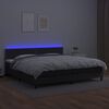 vidaXL Sommier &agrave; lattes de lit avec matelas et LED Noir 200x200 cm