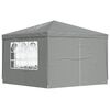 vidaXL Tente de f&ecirc;te 300 x 300 x 255 cm Gris clair PE et acier