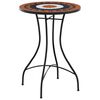 vidaXL Table de bistro mosa&iuml;que terre cuite noir &Oslash;50x70 cm c&eacute;ramique
