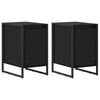 vidaXL Table de chevet 2 pc Ch&ecirc;ne noir 39,5 x 30 x 50 cm