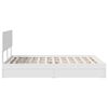 vidaXL Lit de Rangement Blanc 160 x 200 cm Bois d'ing&eacute;nierie