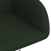 vidaXL Chaises pivotantes &agrave; manger lot de 4 vert fonc&eacute; velours