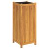 vidaXL Jardini&egrave;re avec doublure 42x42x100 cm bois massif d'acacia