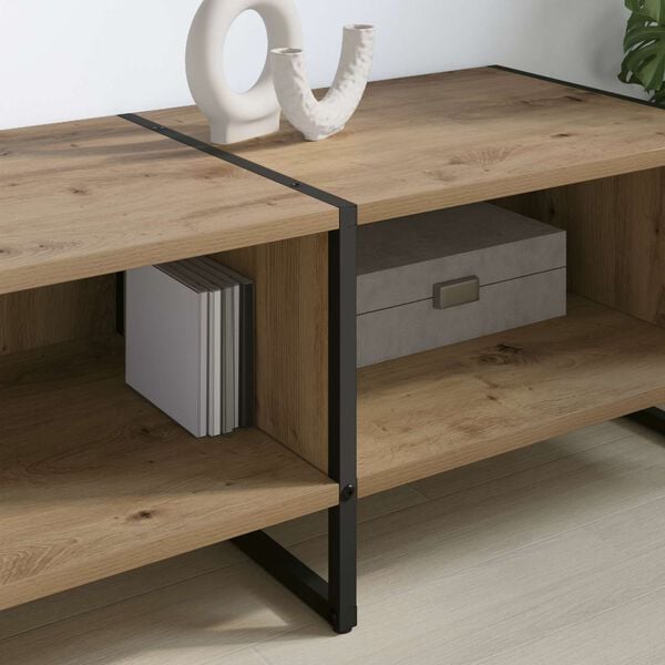 vidaXL Meuble TV Ch&ecirc;ne artisan 170,5 x 36 x 30,5 cm Bois d'ing&eacute;nierie