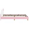 vidaXL Cadre de lit pour enfants avec t&ecirc;te de lit Rose 80 x 200 cm PU