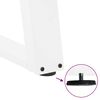 vidaXL Pieds de table basse en U, 2 pi&egrave;ces, blanc, 50 x (30-31) cm, acier