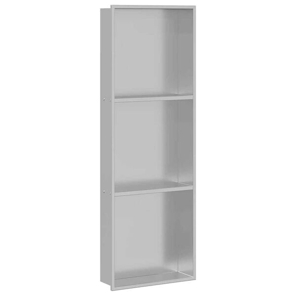 vidaXL Niche de Douche Argent&eacute; 90 x 30 x 9,5 cm Acier inoxydable