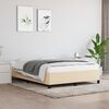 vidaXL Cadre de lit sans matelas cr&egrave;me 140x200 cm tissu