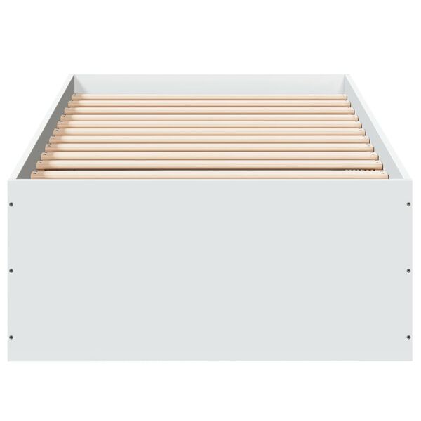 vidaXL Cadre de lit sans matelas blanc 90x200 cm