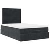 vidaXL Cadre de lit ottoman avec matelas noir 120x200 cm velours