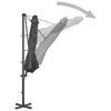 vidaXL Parasol de jardin avec base portable anthracite