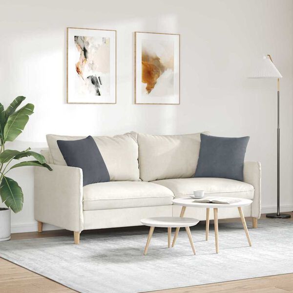 vidaXL Coussins de canap&eacute; 2 pcs Gris fonc&eacute; 45 x 45 cm