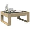 vidaXL Table basse avec LED infini ch&ecirc;ne sonoma 70x53x30 cm