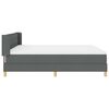 vidaXL Lit &agrave; ressorts avec matelas Gris fonc&eacute; 200 x 180 cm tissu