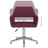 vidaXL Chaise pivotante de salle &agrave; manger Violet Tissu