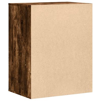 vidaXL Commode d'angle chêne fumé 60x41x76 cm bois d'ingénierie