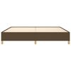 vidaXL Cadre de lit sans matelas marron foncé 200x200 cm tissu