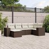vidaXL Salon de jardin avec coussins 6 pcs marron r&eacute;sine tress&eacute;e
