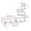 vidaXL Ensemble de meubles TV 4 pcs Ch&ecirc;ne fum&eacute; Bois d'ing&eacute;nierie