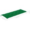 vidaXL Banc Batavia avec coussin vert 150 cm Bois de teck massif