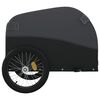 vidaXL Remorque de v&eacute;lo noir 30 kg fer