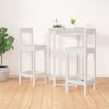 vidaXL Chaises de bar lot de 2 blanc 40x41,5x112 cm bois de pin solide