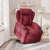 vidaXL Fauteuil inclinable de massage Rouge bordeaux Tissu