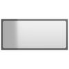 vidaXL Miroir salle de bain Gris brillant 80x1,5x37cm Bois ing&eacute;nierie
