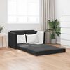 vidaXL Canap&eacute;-lit 2 en 1 noir 122x204x55 cm velours