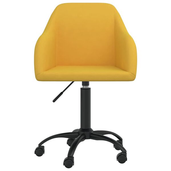 vidaXL Chaise pivotante de salle &agrave; manger Jaune Velours