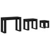 vidaXL Tables gigognes 3 pcs Chêne noir Bois d'ingénierie