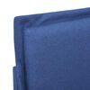 vidaXL Cadre de lit sans matelas bleu tissu 150x200 cm