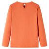 T-shirt enfants &agrave; manches longues orange br&ucirc;l&eacute; 128