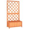 vidaXL Jardini&egrave;re avec treillis marron 70x30x135 cm bois massif de sapin