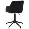 vidaXL Chaises pivotantes &agrave; manger lot de 6 noir tissu