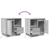 vidaXL Cabinet de chevet Gris 50 x 34,5 x 50 cm. Bois d'ing&eacute;nierie
