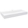 vidaXL Lavabo 100x46x11 cm Fonte min&eacute;rale/marbre Blanc
