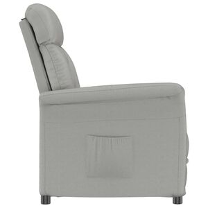 vidaXL fauteuil Gris clair Microfibre