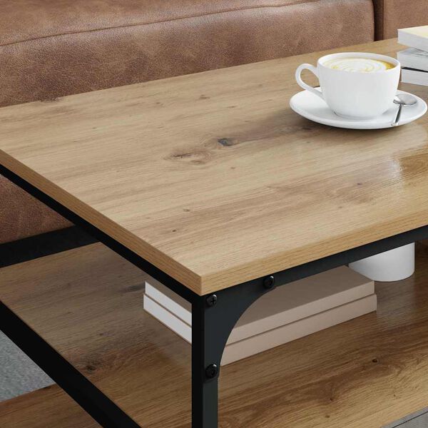 vidaXL Table basse Ch&ecirc;ne artisanal 100 x 50 x 45 cm Bois d'ing&eacute;nierie