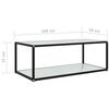 vidaXL Table basse Blanc 100x50x35 cm Verre tremp&eacute;