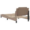 vidaXL Cadre de lit avec LED sans matelas Zadar cappuccino 100x200 cm