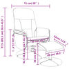 vidaXL Fauteuil de massage inclinable repose-pied gris fonc&eacute; velours