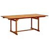 vidaXL Table &agrave; d&icirc;ner de jardin (150-200)x100x75cm Bois d'acacia massif