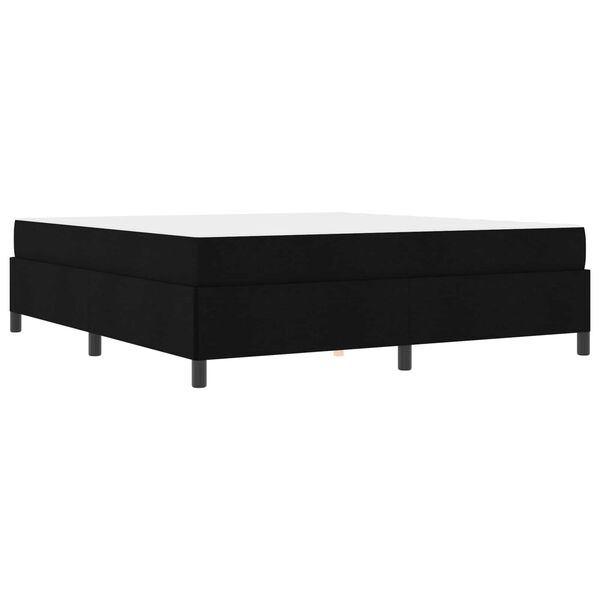 vidaXL Lit &agrave; ressorts Noir 180 x 200 cm tissu