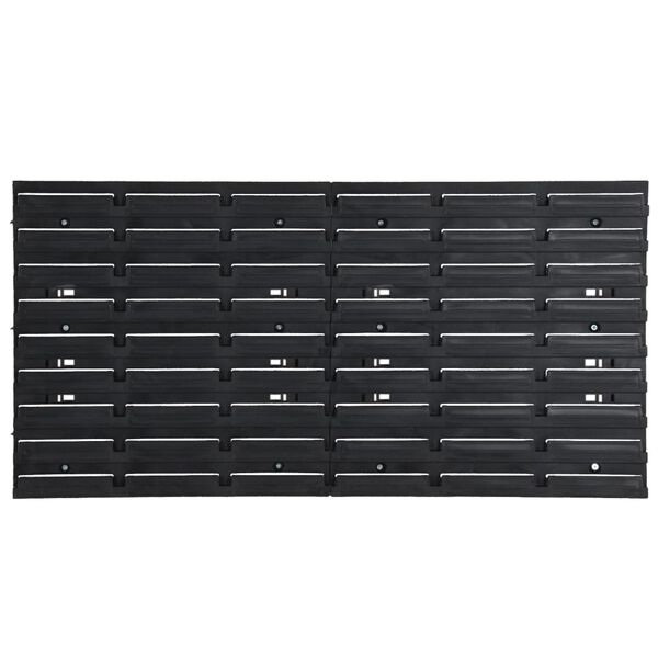 vidaXL Ensemble d'étagères d'atelier 26 pcs Rouge et noir 77x39 cm PP