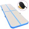 vidaXL Tapis gonflable de gymnastique avec pompe 800x100x10cm PVC Bleu