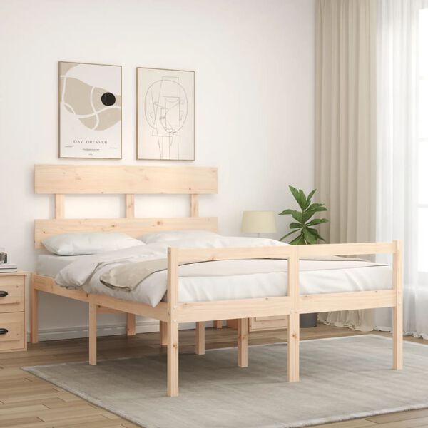 vidaXL Lit pour personne &acirc;g&eacute;e sans matelas 120x200 cm bois massif
