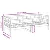 vidaXL Lit de jour sans matelas bois de pin massif 80x200 cm