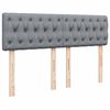 vidaXL Sommier &agrave; lattes de lit avec matelas Gris clair 140x200cm Tissu